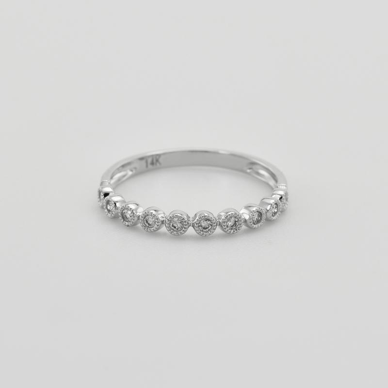 Goldener Eternity-Ring mit Diamanten halbbesetzt Danel 32397