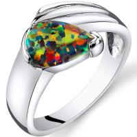 Ring in Silber mit schwarzem Opal Siewa