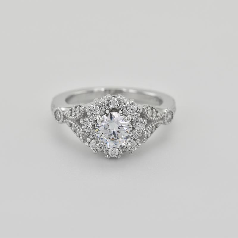 Verlobungsring mit Diamant im Halo-Stil Uviola 40627