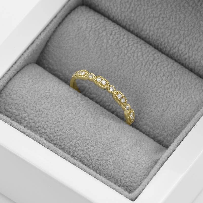 Goldener Halb-Eternity Ring mit Diamanten Liam 46937