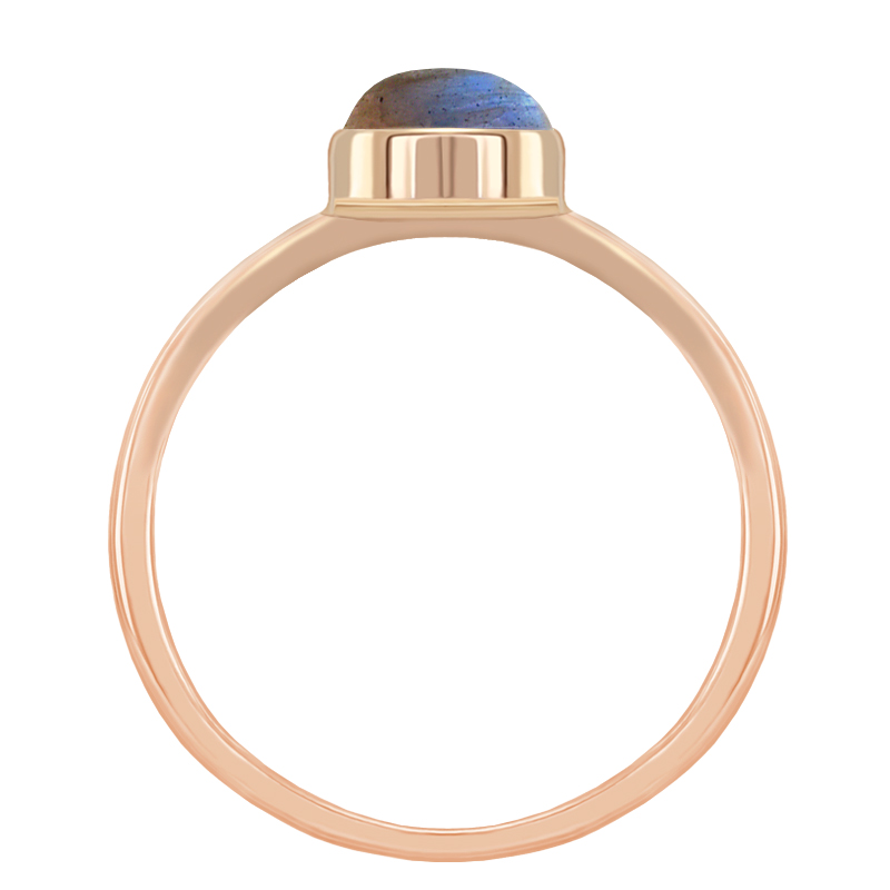 Goldener minimalistischer Ring mit Labradorit Stowy 52617