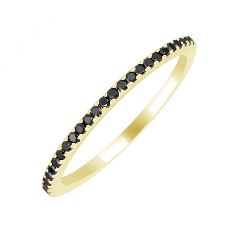 Memoire-Ring aus Gold mit schwarzen Diamanten Babbles