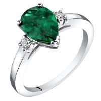 Goldring mit Smaragd in Birnenform und Diamanten Ralphie