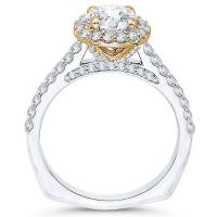 Verlobungsring aus Gold mit Cushion-Diamant Carmelo