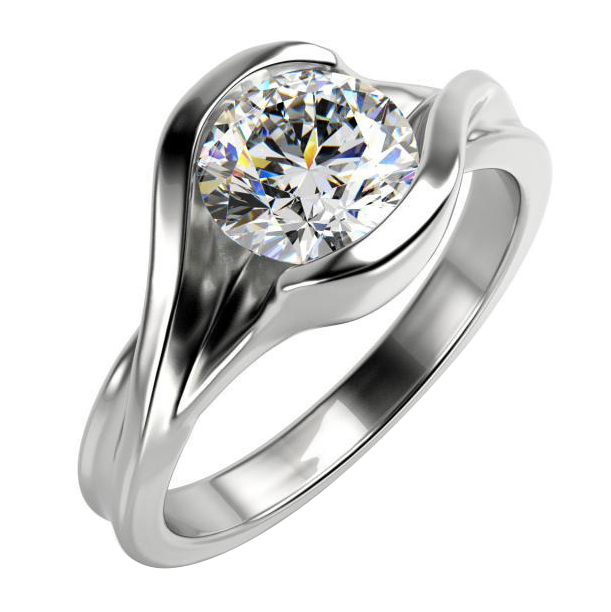 Ring aus Platin und Diamant