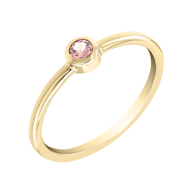 Goldener minimalistischer Ring mit Morganit Emilien 61927