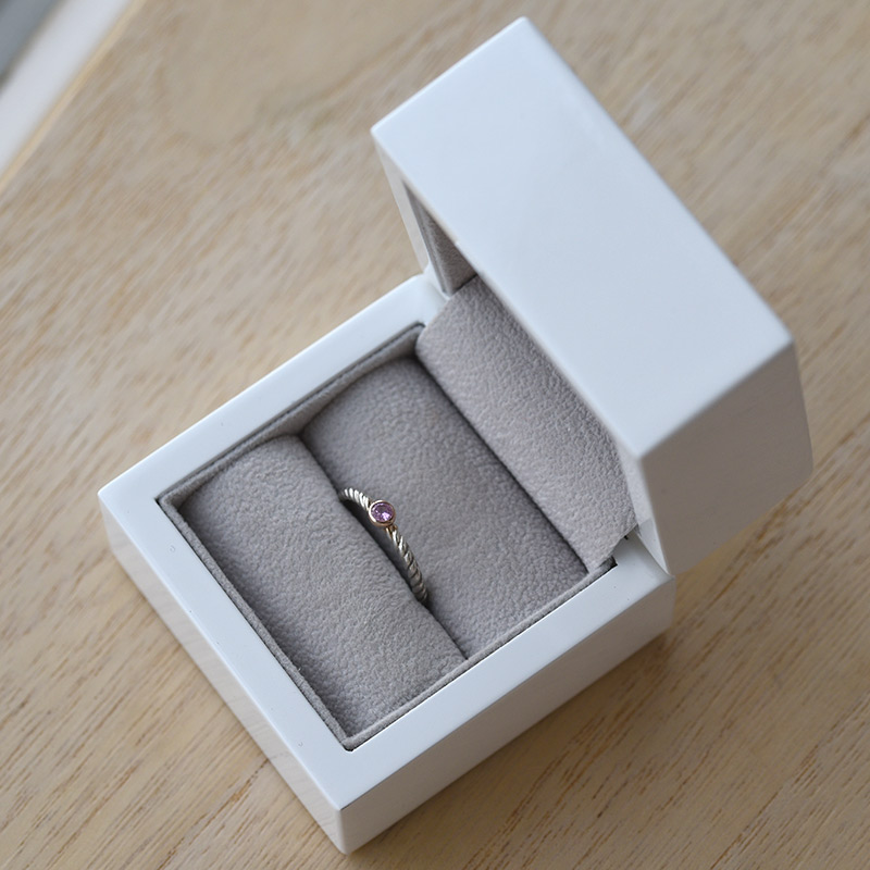 Romantischer Ring aus Silber mit rosa Saphir Ember 65287