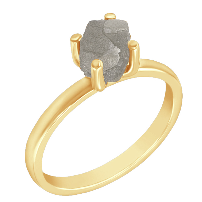 Goldener Ring mit Rohdiamant Nemy 69877