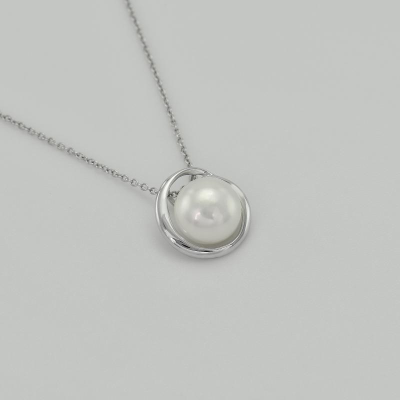 Silberne Halskette mit Perlen Palani 70007