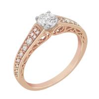 Goldener Verlobungsring mit 0.55ct HRD zertifiziertem Diamant Keran