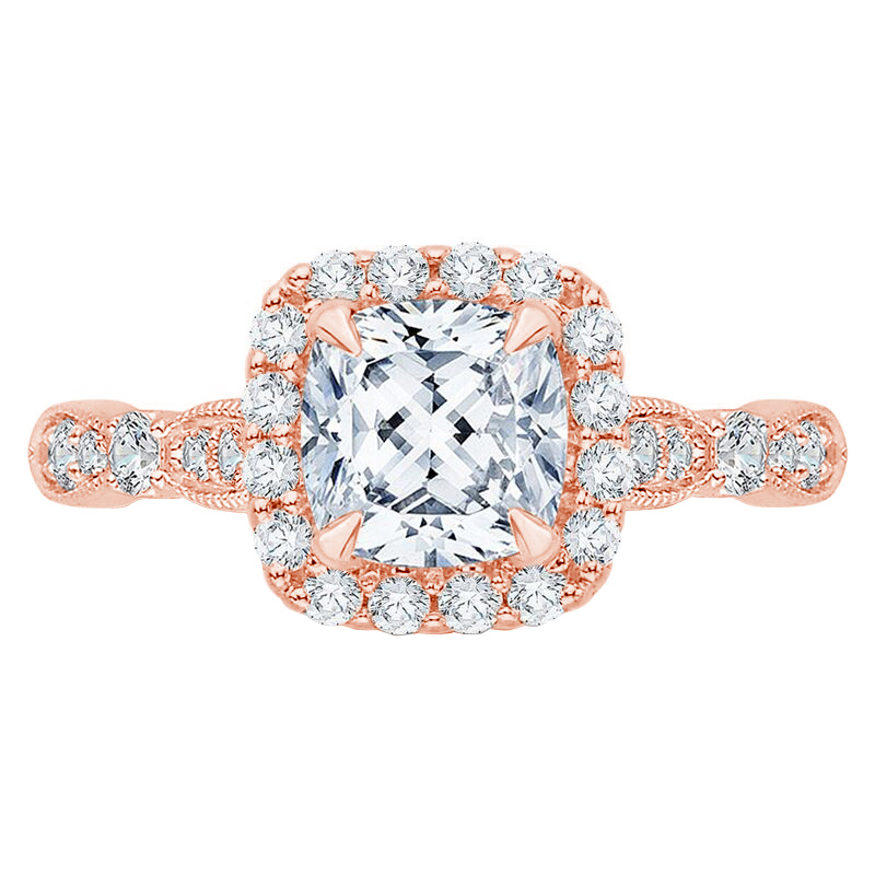 Zauberhafter Rosegold Verlobungsring mit Diamanten 74287