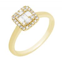 Halo-Ring mit schimmernden Diamanten Lalah
