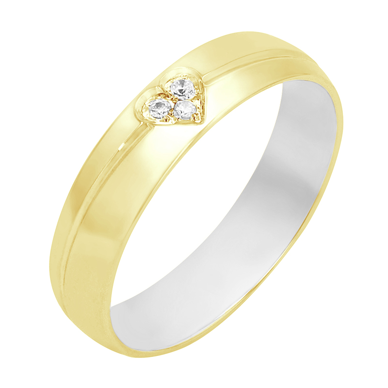 Romantische Eheringe aus Gold mit Diamanten Rexie 80467