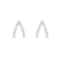 Minimalistische Ohrringe mit Diamanten Wishbone