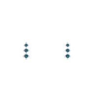 Minimalistische Ohrringe mit blauen Diamanten Linus