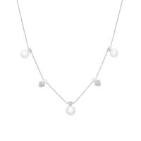 Elegante Kette mit Perlen und Diamanten Anisa