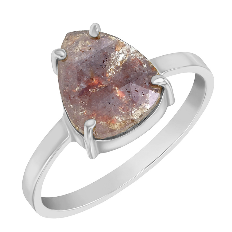 Ring mit braunen Salt and Pepper Diamanten im Rosenschliff Ajwa 97467