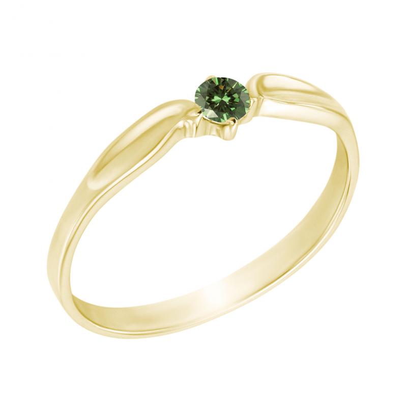 Ring mit grünem Diamant 10598