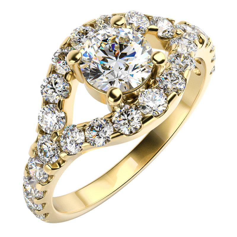Diamant-Verlobungsring aus Gold Dyll
