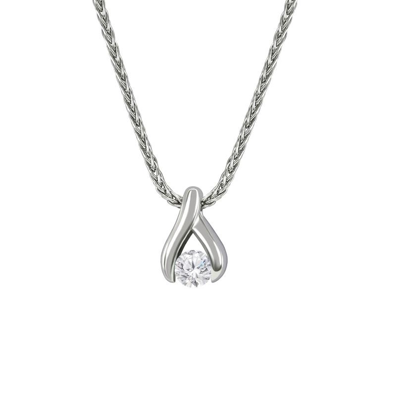 Halskette aus Platin mit Diamanten Tilda