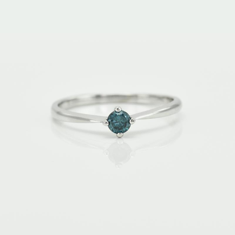 Ring mit blauem Diamanten 15608