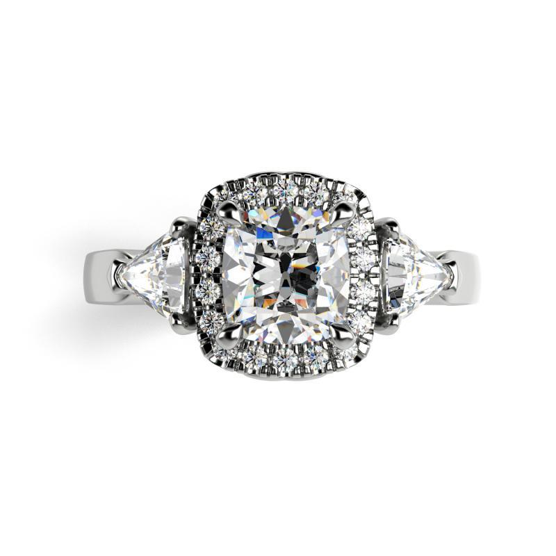 Halo Ring mit zertifiziertem Diamanten 16068