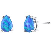 Goldene Ohrringe mit blauen Opalen Connla