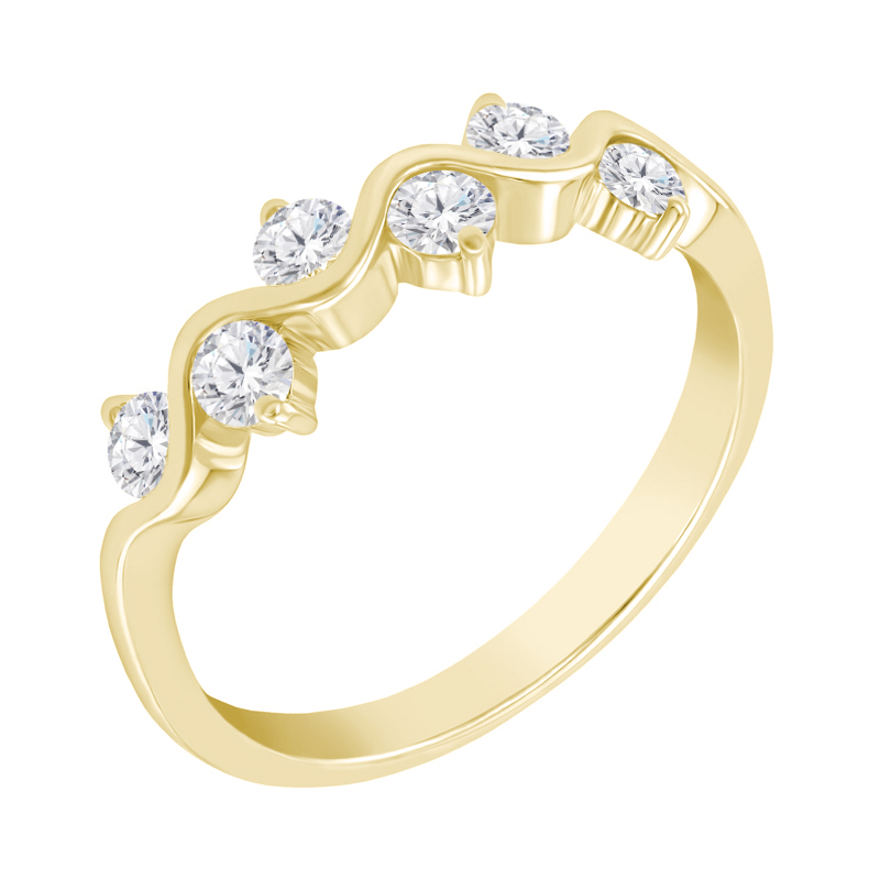 Ring aus Gold mit sechs Diamanten Adidio 26548