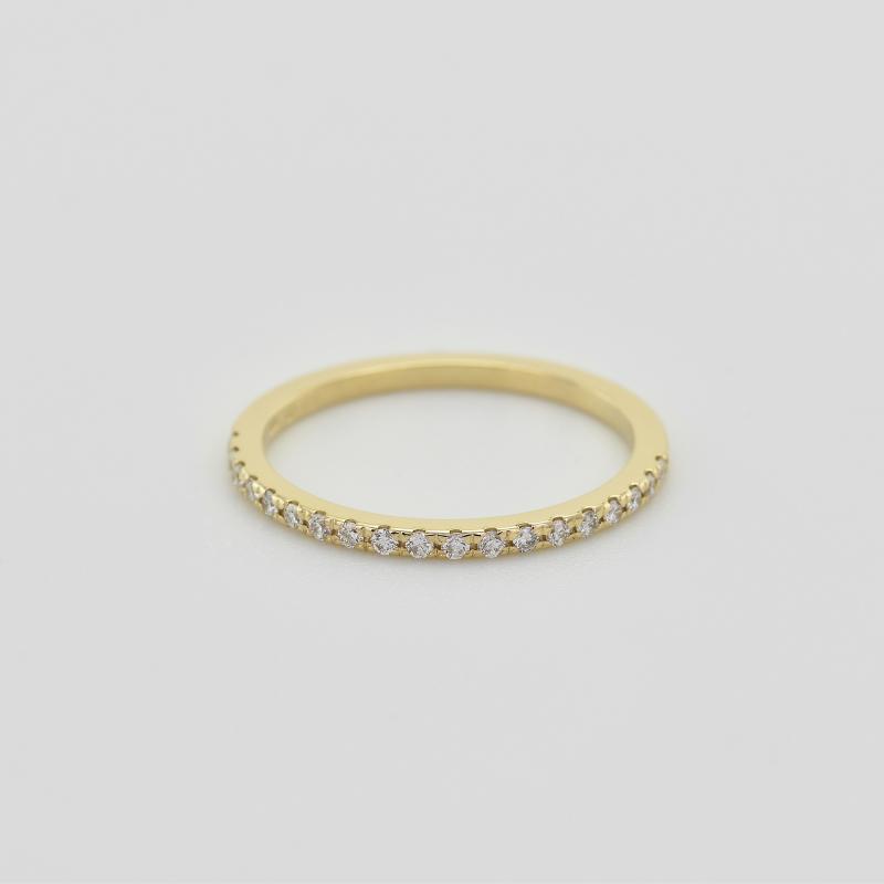Goldener Memoire-Ring mit Diamanten 1.25mm Adva 29088