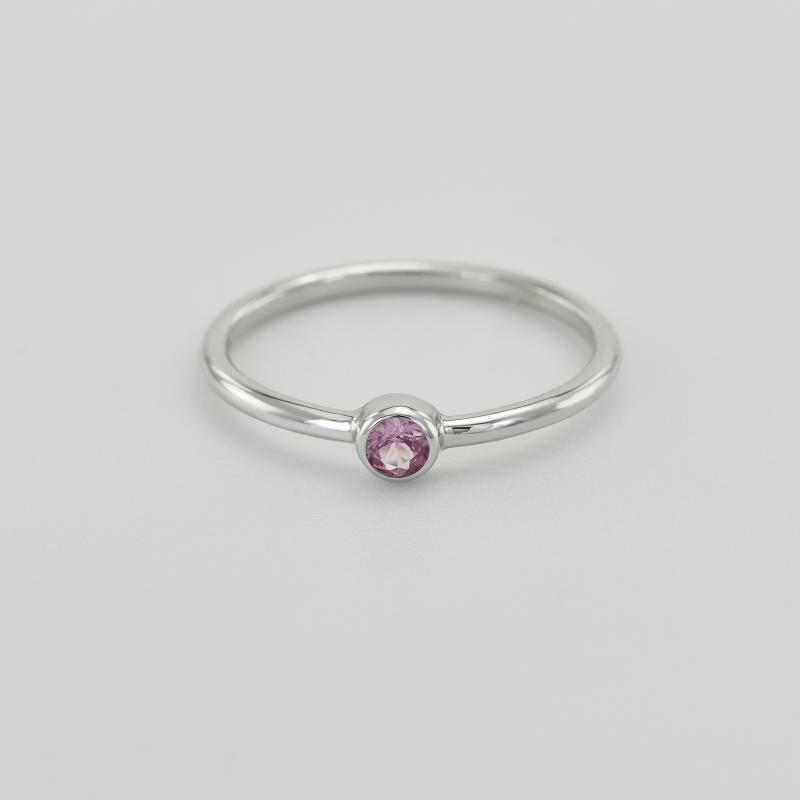 Minimalistischer Ring aus Gold mit rosa Saphir Rossa 33818