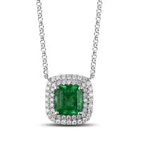 Halskette mit Smaragd und Diamanten Irene