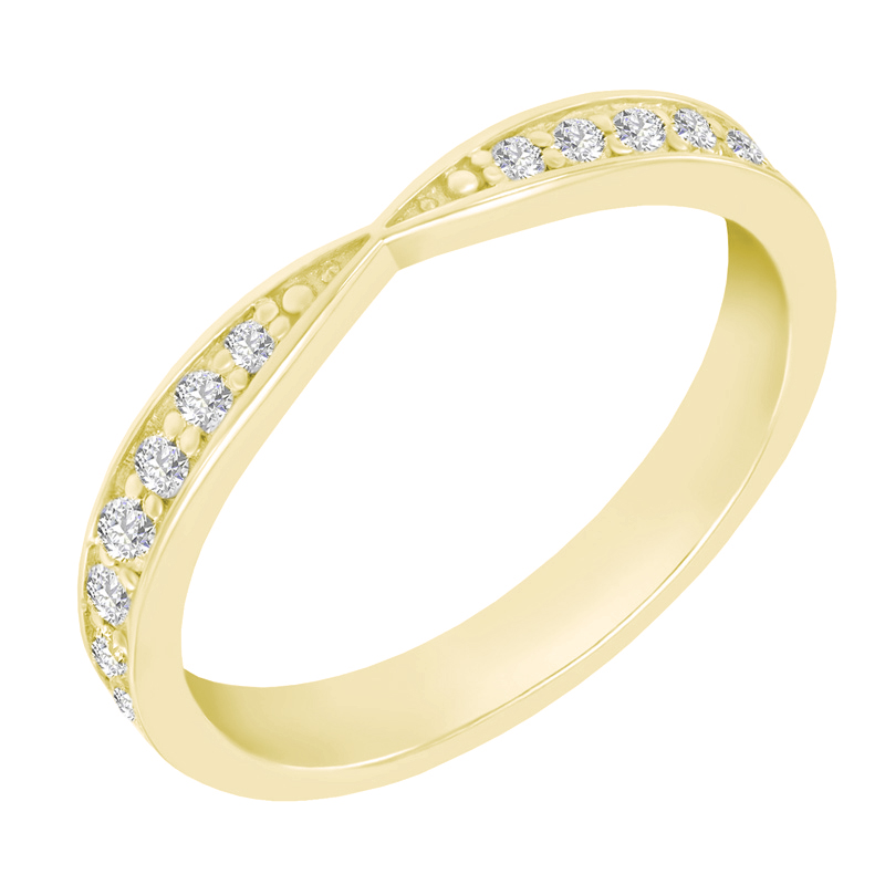 Ring aus Gold mit Diamanten halbbesetzt Turpein 39388