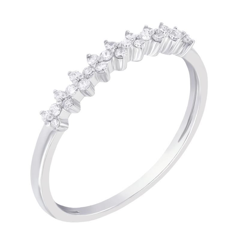 Damen goldener Eternity Ring mit Diamanten 43248