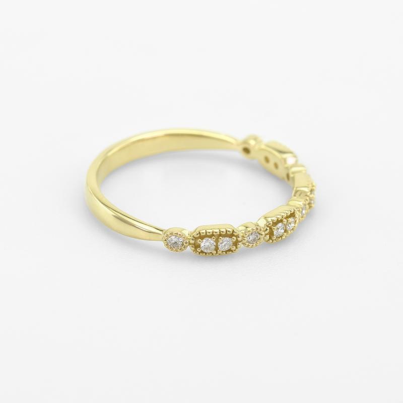 Goldener Halb-Eternity Ring mit Diamanten Liam 46938