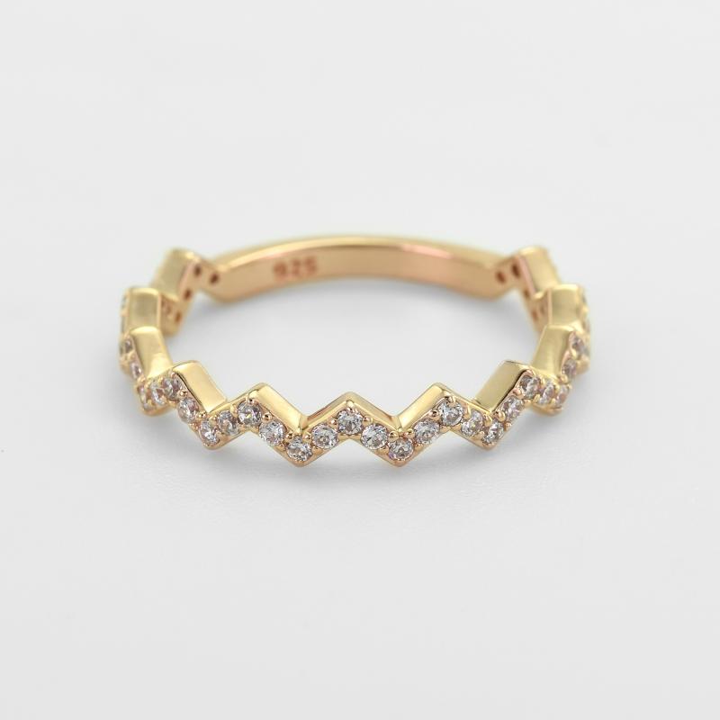 Vergoldeter Ring mit Zirkonia Stacy 51718