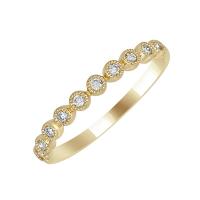 Goldener Eternity-Ring mit Diamanten halbbesetzt Danel
