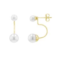 Goldene Perlenohrringe im minimalistischen Stil Norah