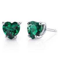 Wunderschöne Ohrringe im Herz-Form mit Smaragden Kaciah