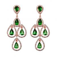 Luxuriöse Ohrringe mit Tsavorit Granaten und Diamanten Kersten