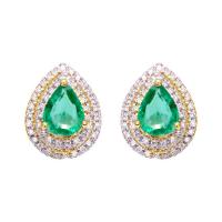 Ohrringe mit Smaragden und Diamanten Katena