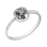 Ring mit Emerald Salt and Pepper Diamanten und Lab Grown Diamanten Adaline