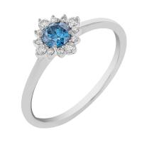 Verlobungsring mit einem zertifizierten fancy blue Lab Grown Diamanten Febe