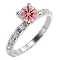 Verlobungsring mit einem zertifizierten fancy pink Lab Grown Diamanten Megha