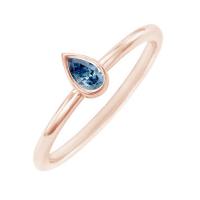 Minimalistischer Ring mit einem zertifizierten fancy blauen Lab Grown Diamanten Nunez