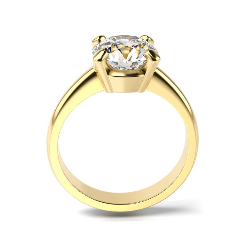 Verlobungsring mit rundem Diamant 11449