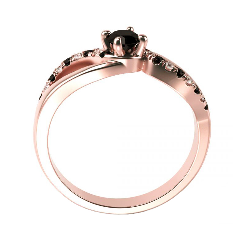 Verlobungsdiamant mit schwarzen und weißen Diamanten Ewie 119349