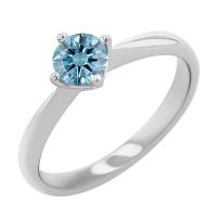 Verlobungsring mit einem zertifizierten fancy blauen Lab Grown Diamanten Mahiya