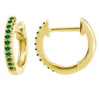Elegante runde Ohrringe mit Smaragden Gomati