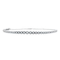 Elegantes silbernes Armband mit Diamanten Sonja