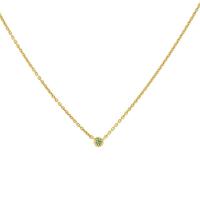 Minimalistische Kette mit einem grünen Saphir Glosie